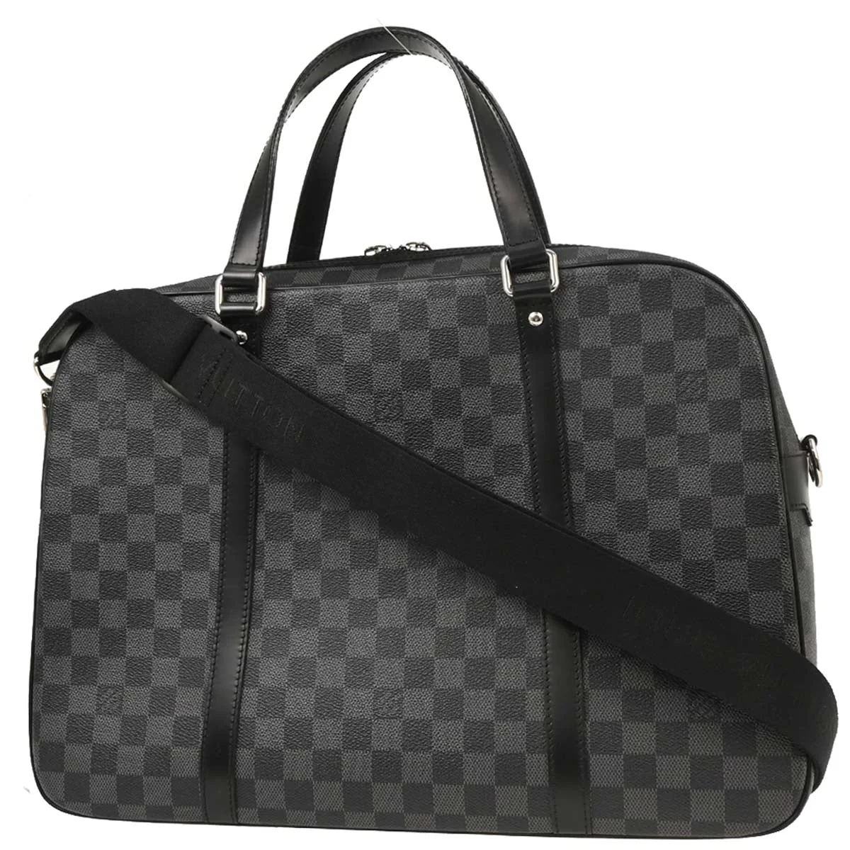 Louis Vuitton 2008 Damier Graphite Yohn 2way Shoulder Briefcase Handbag N48118 - Image 2