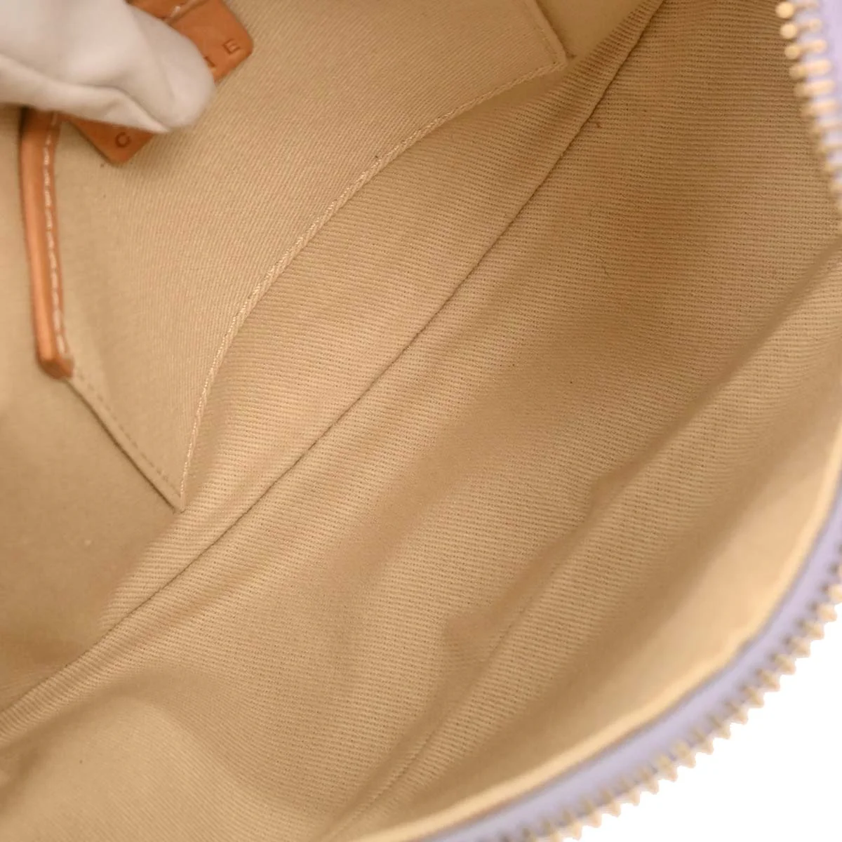 Celine Gray Suede Macadam Handbag - Image 8