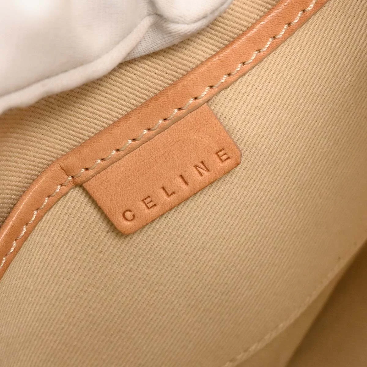 Celine Gray Suede Macadam Handbag - Image 9
