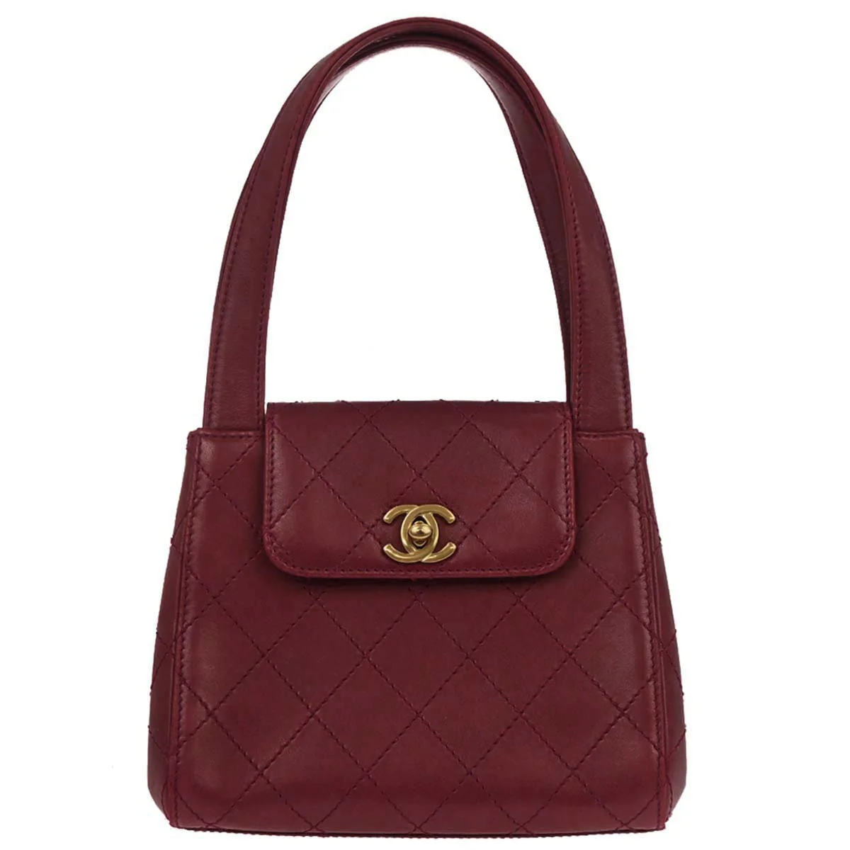 Chanel 1997-1999 Red Lambskin Handbag