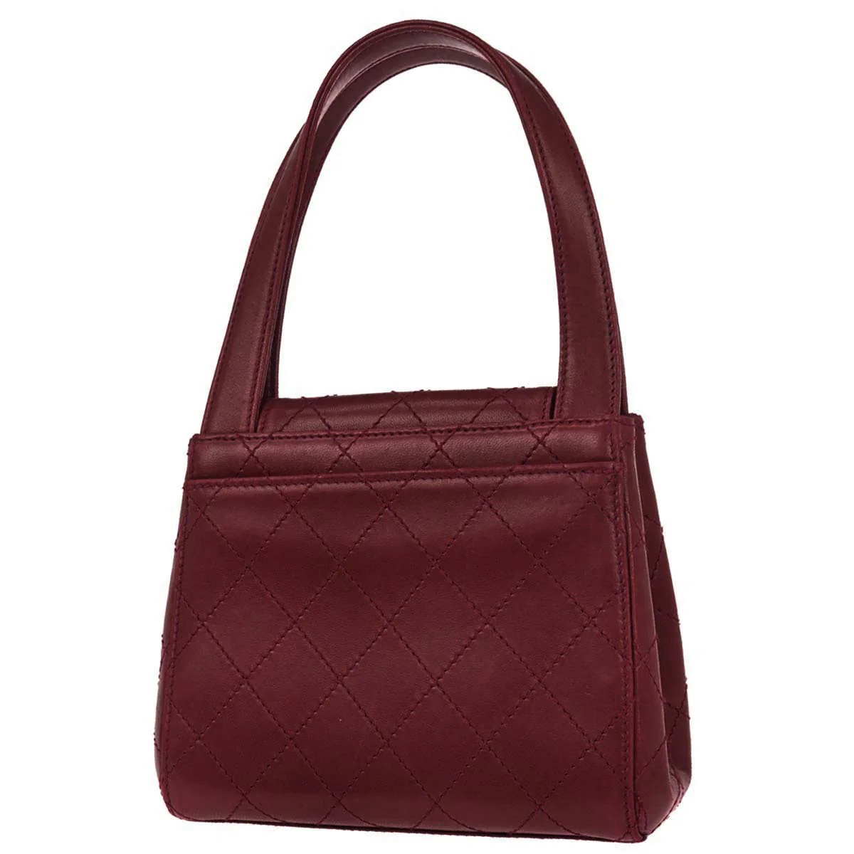 Chanel 1997-1999 Red Lambskin Handbag - Image 2