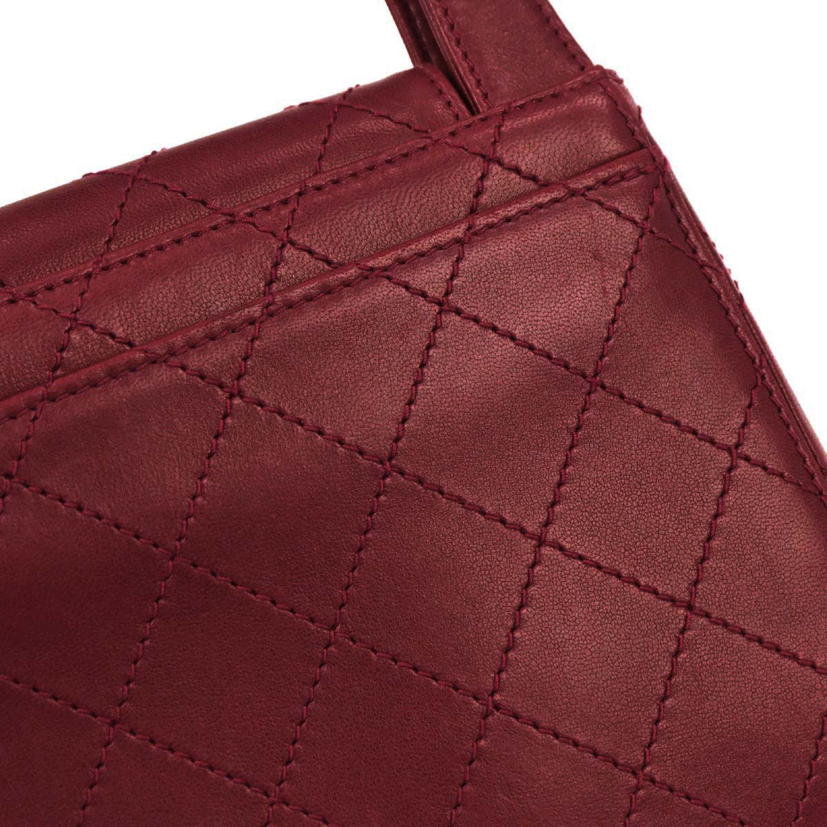 Chanel 1997-1999 Red Lambskin Handbag - Image 3