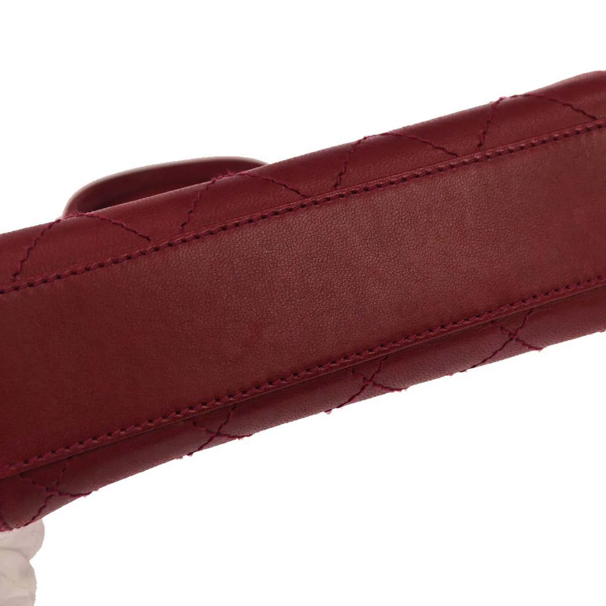 Chanel 1997-1999 Red Lambskin Handbag - Image 5