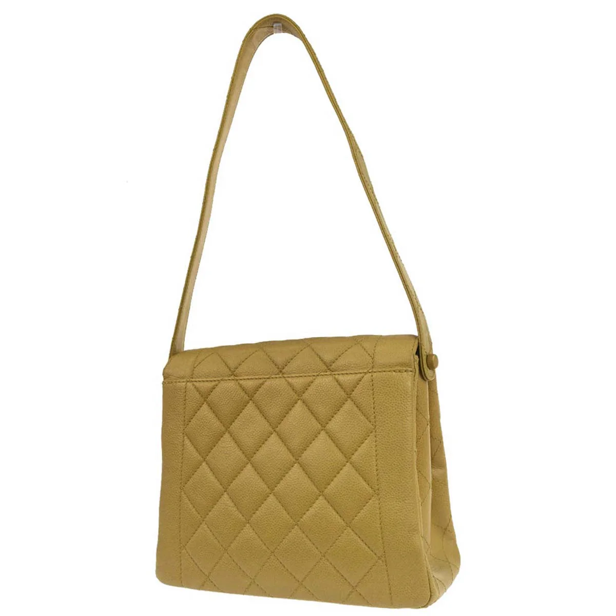 Chanel 1996-1997 Yellow Caviar Skin Handbag - Image 2