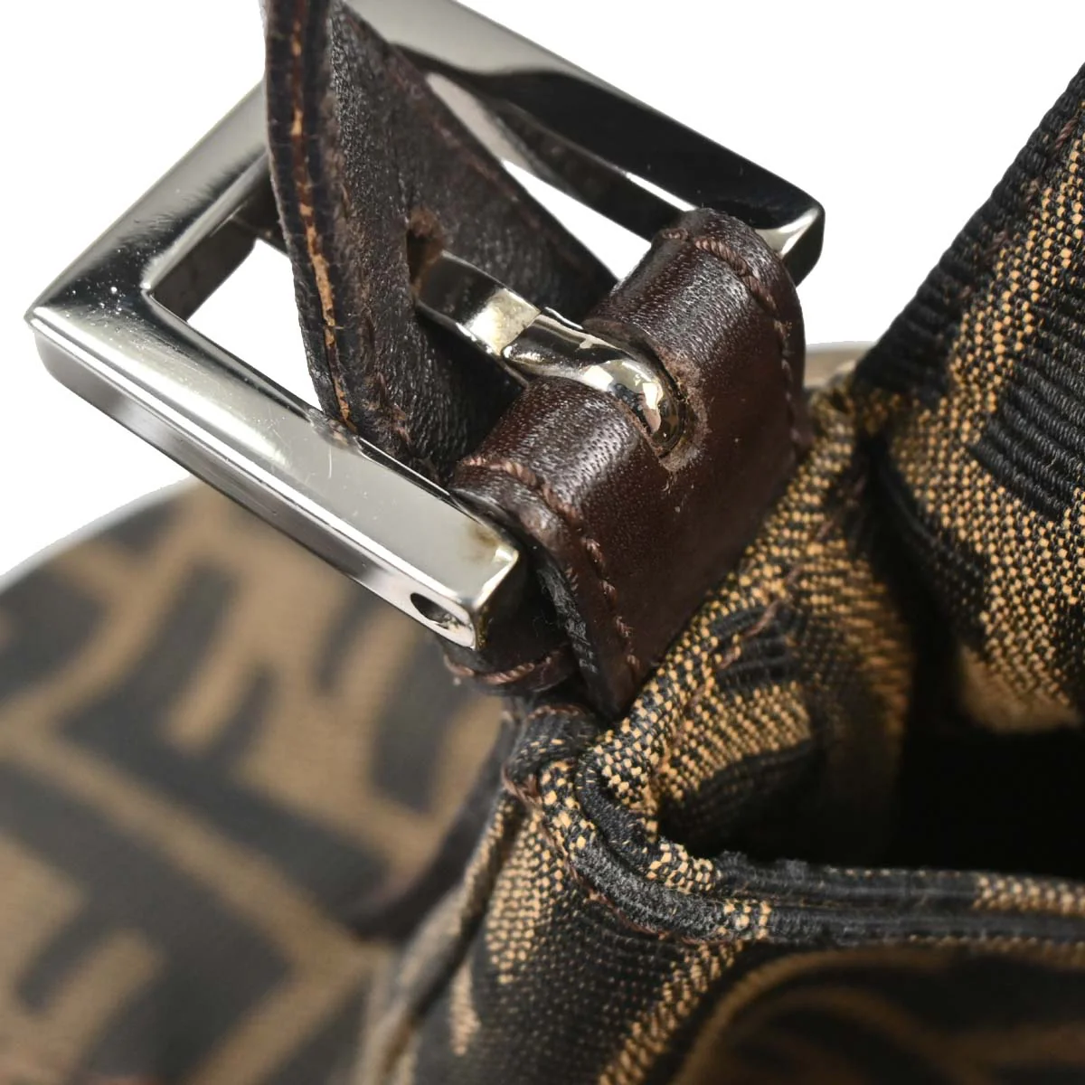 Fendi Brown Canvas Zucca Mamma Baguette Handbag - Image 11