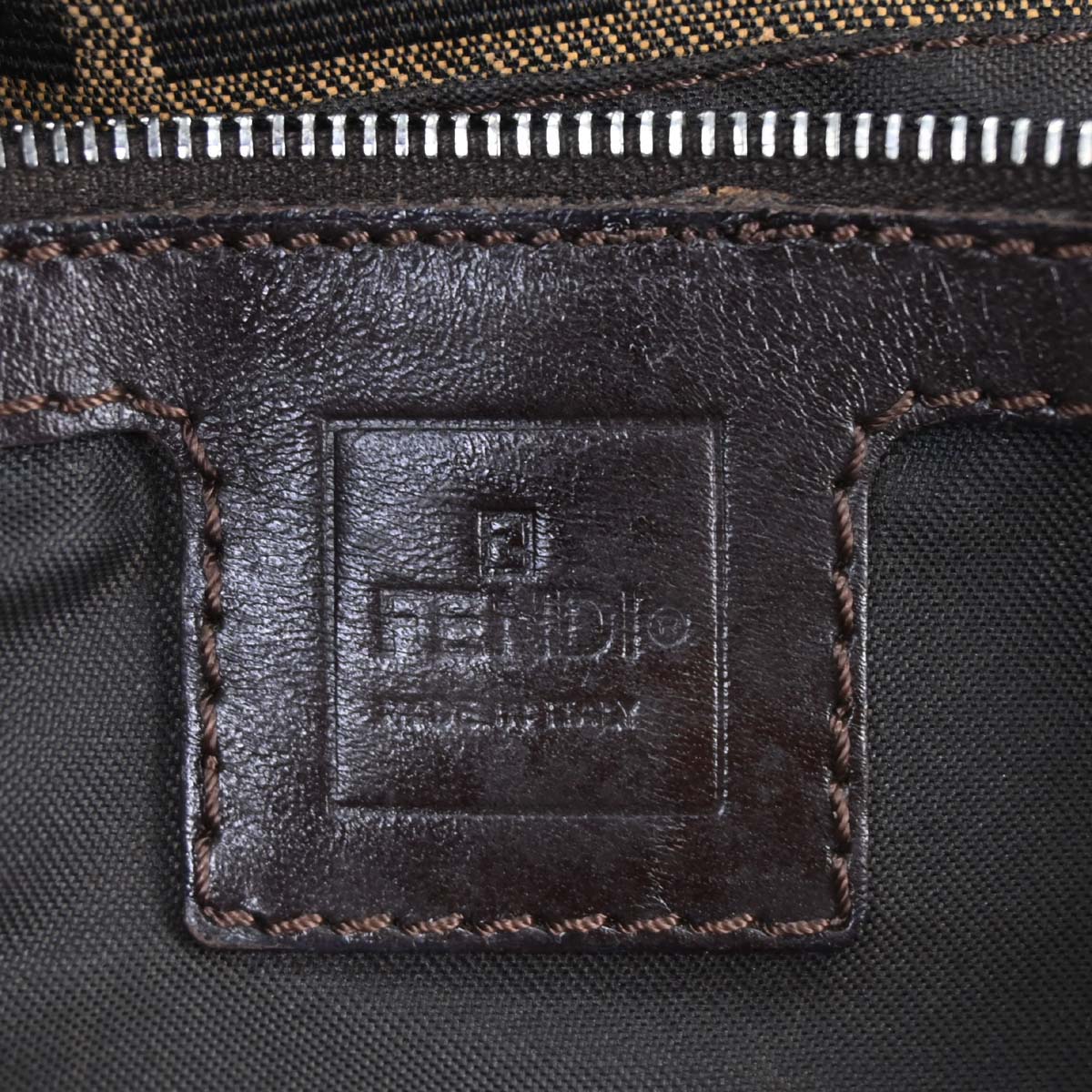 Fendi Brown Canvas Zucca Mamma Baguette Handbag - Image 13