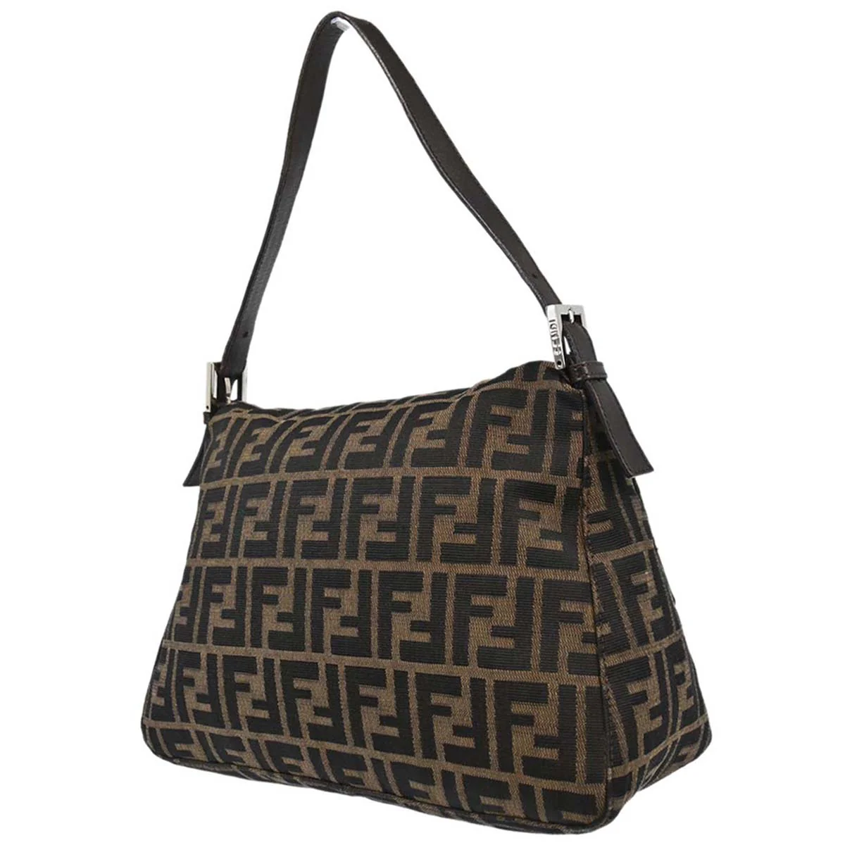 Fendi Brown Canvas Zucca Mamma Baguette Handbag - Image 2