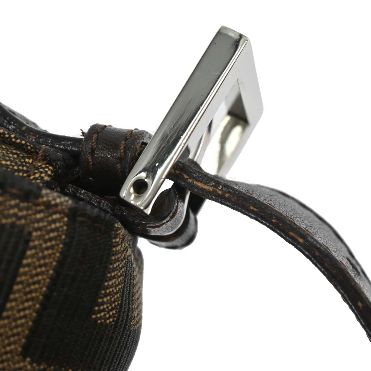 Fendi Brown Canvas Zucca Mamma Baguette Handbag - Image 7