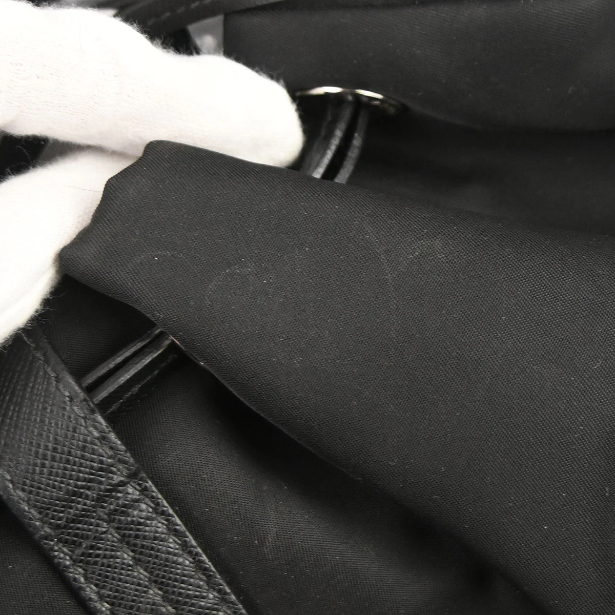Prada Black Fur Nylon Backpack - Image 9