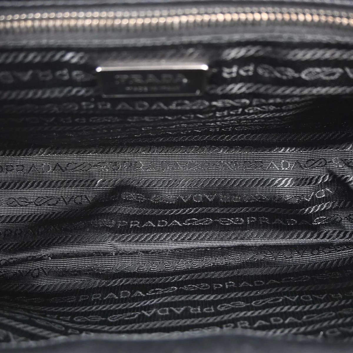 Prada * Black Nylon Lizard Handbag - Image 11