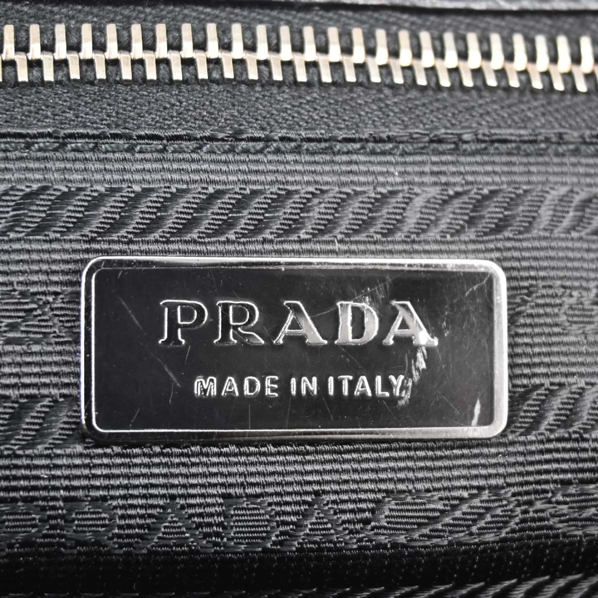 Prada * Black Nylon Lizard Handbag - Image 12