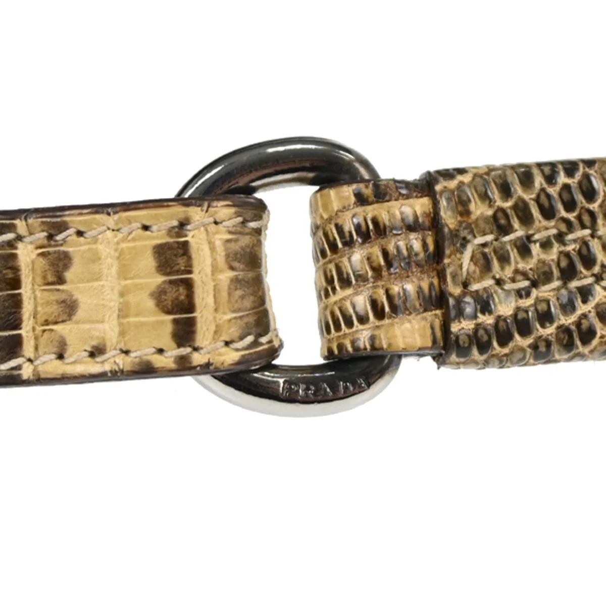 Prada * Black Nylon Lizard Handbag - Image 7