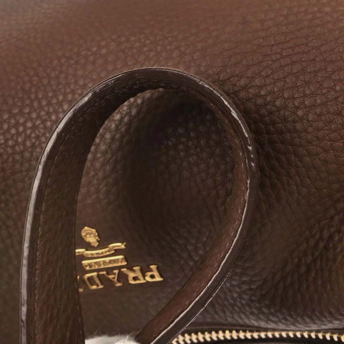 Prada Brown Leather Handbag - Image 4