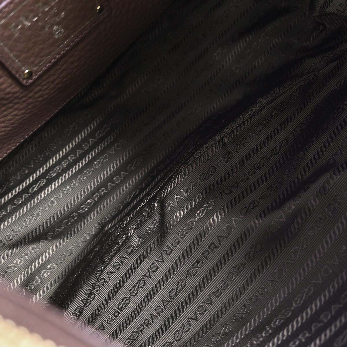 Prada Brown Leather Handbag - Image 9