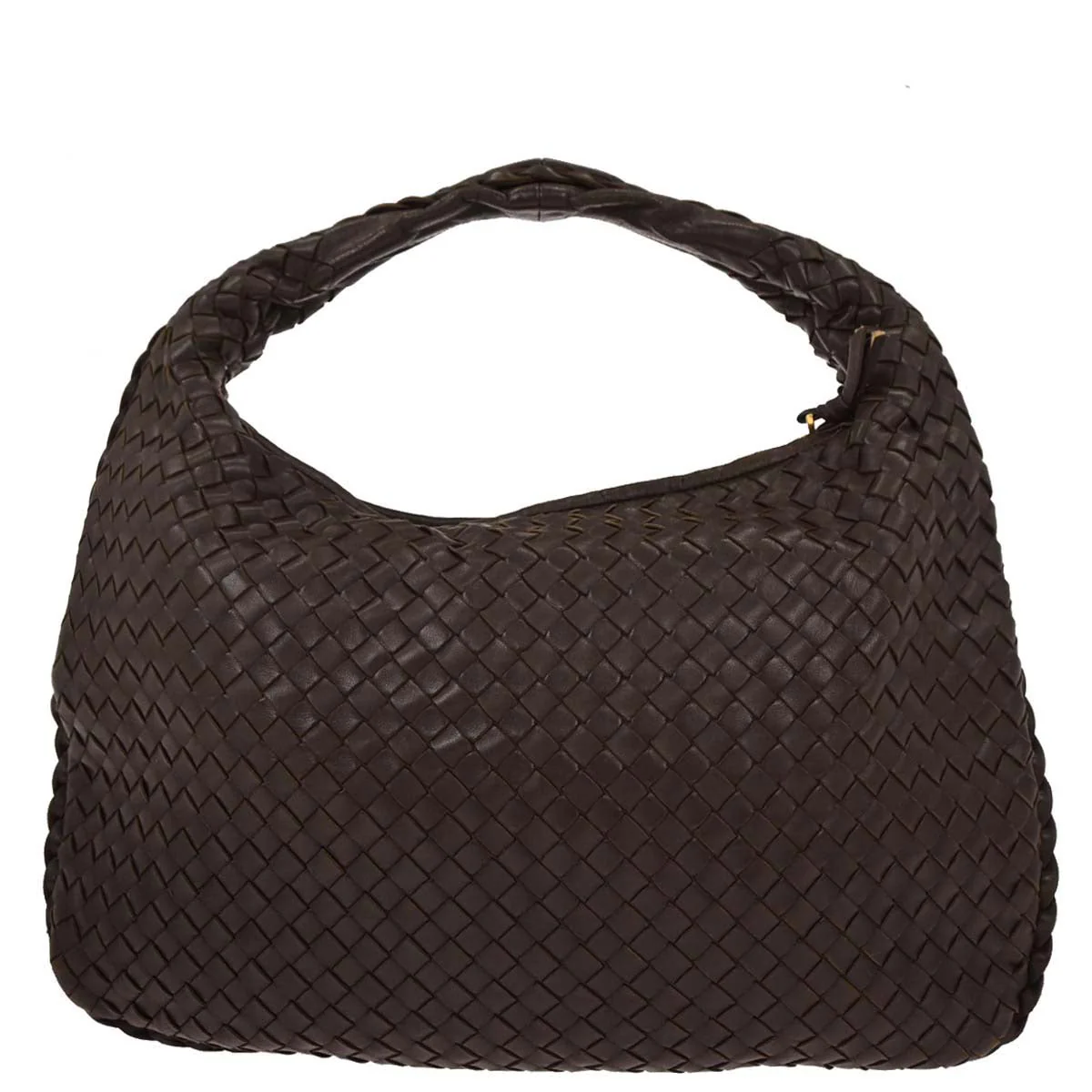 Bottega Veneta Brown Lambskin Intrecciato Hobo Handbag - Image 2