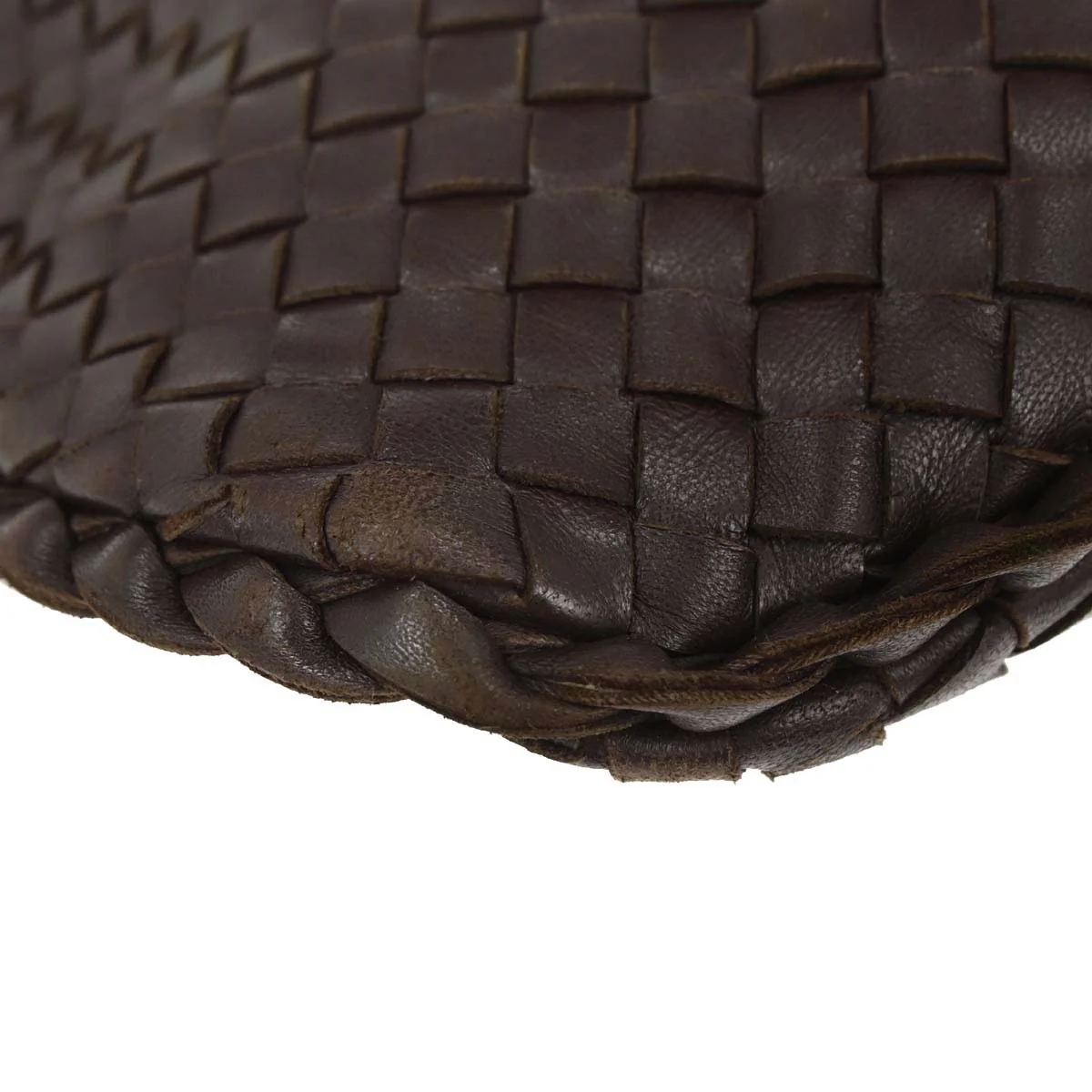Bottega Veneta Brown Lambskin Intrecciato Hobo Handbag - Image 3