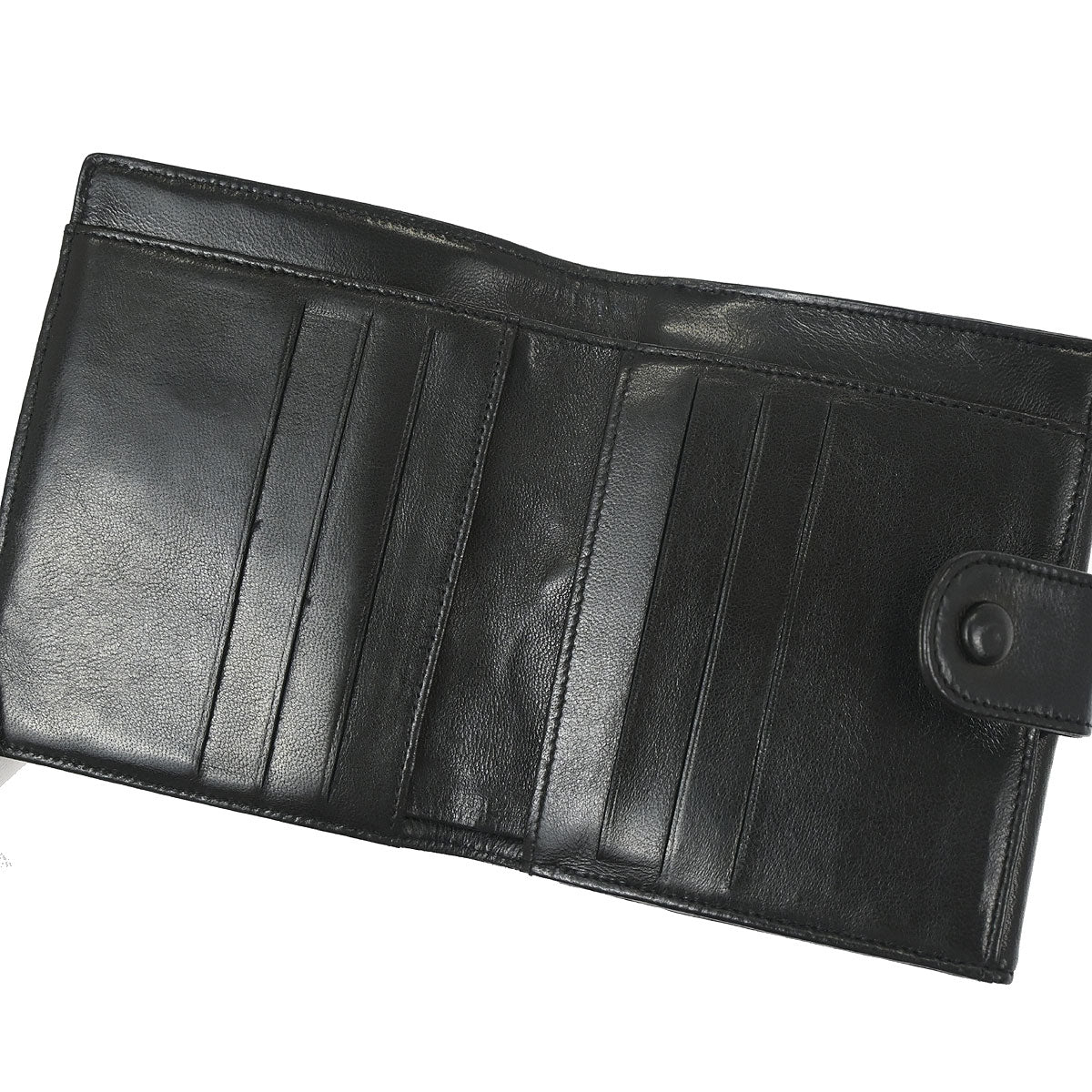 Chanel Trifold Wallet Black Lambskin - Image 12