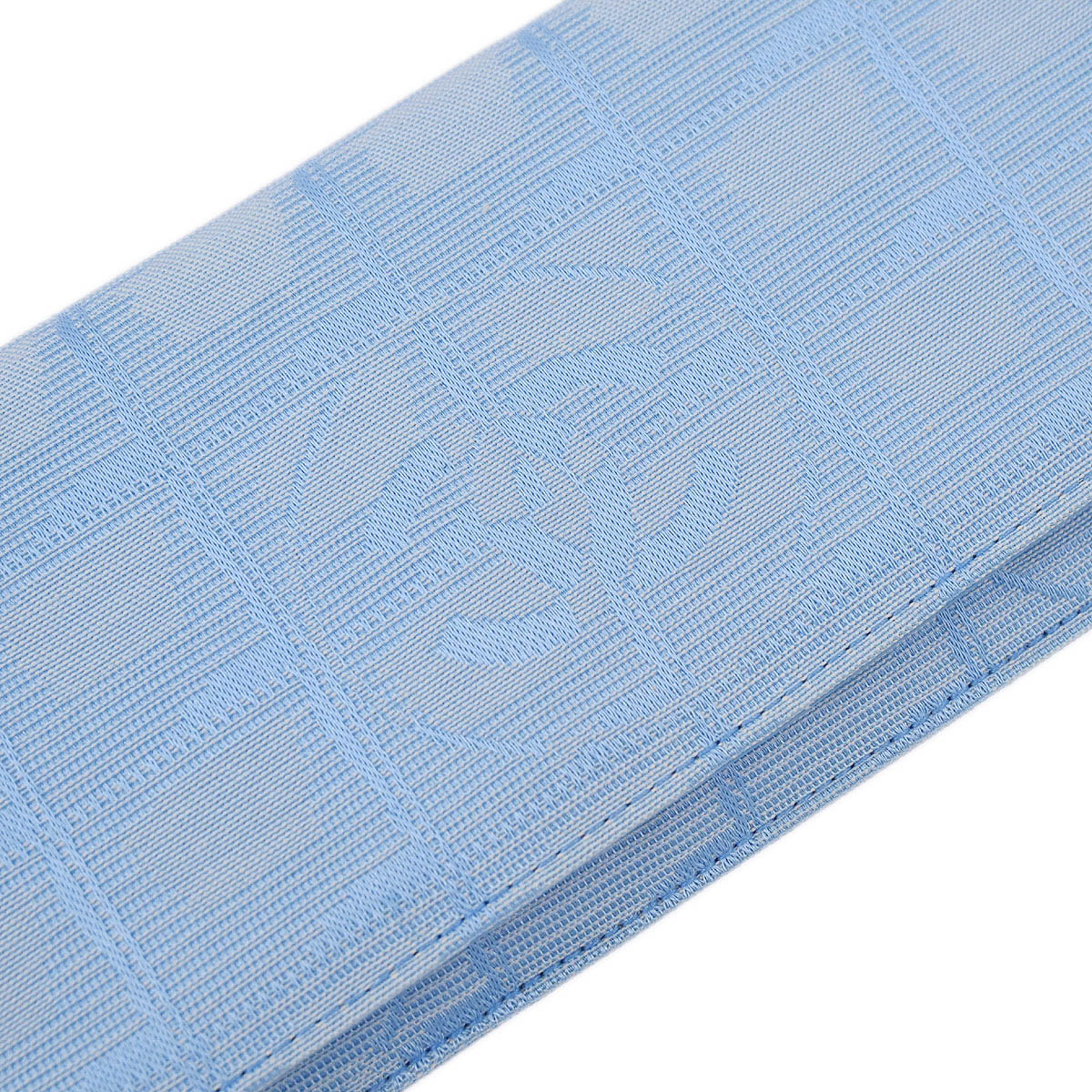 Chanel Light Blue Jacquard Nylon Travel Line Bifold Wallet - Image 5