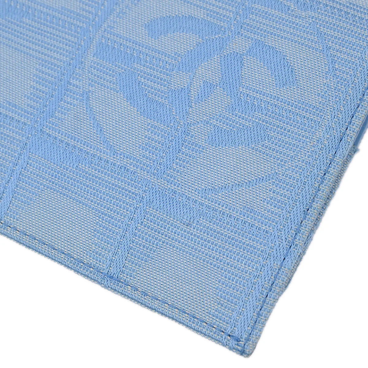 Chanel Light Blue Jacquard Nylon Travel Line Bifold Wallet - Image 6