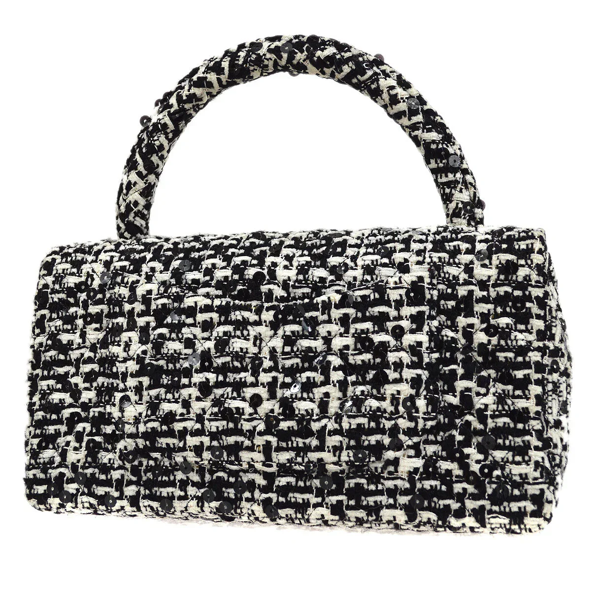 Chanel 1994 Tweed Top Handle Bag - Image 2