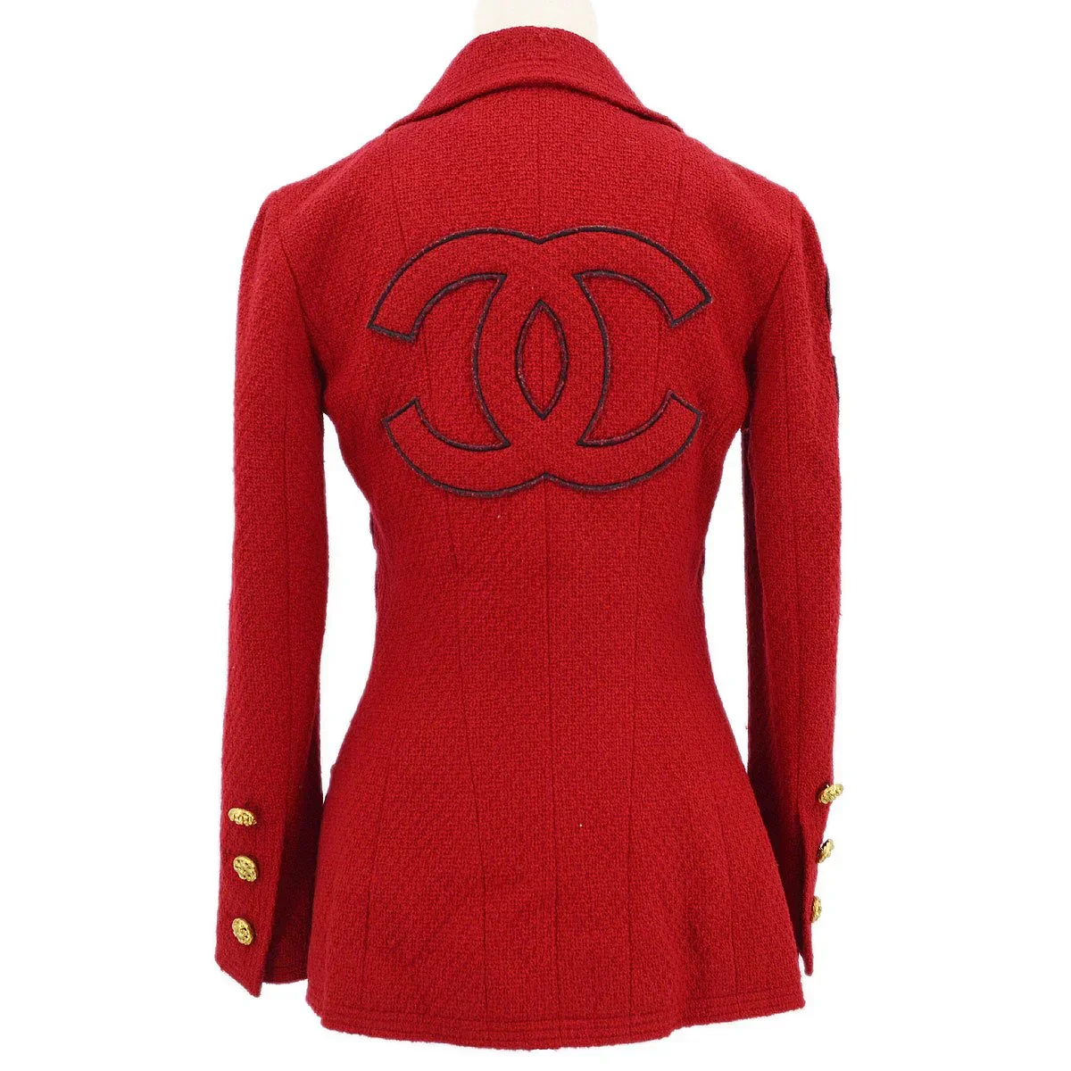 Chanel * Fall 1994 logo double-breasted tweed jacket - Image 3