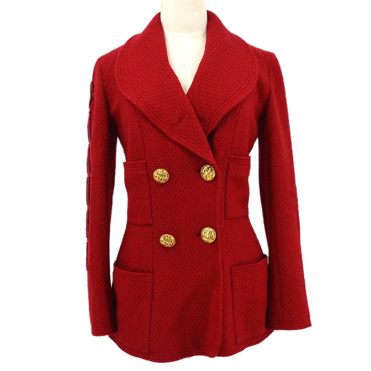 Chanel * Fall 1994 logo double-breasted tweed jacket - Image 4