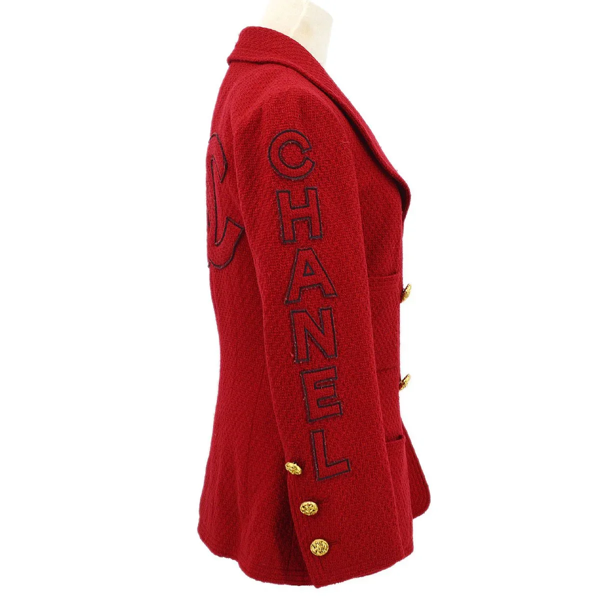 Chanel * Fall 1994 logo double-breasted tweed jacket - Image 5