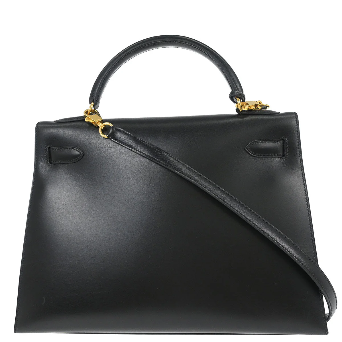 Hermes Black Box Calf Kelly 32 Sellier 2way Shoulder Handbag - Image 2