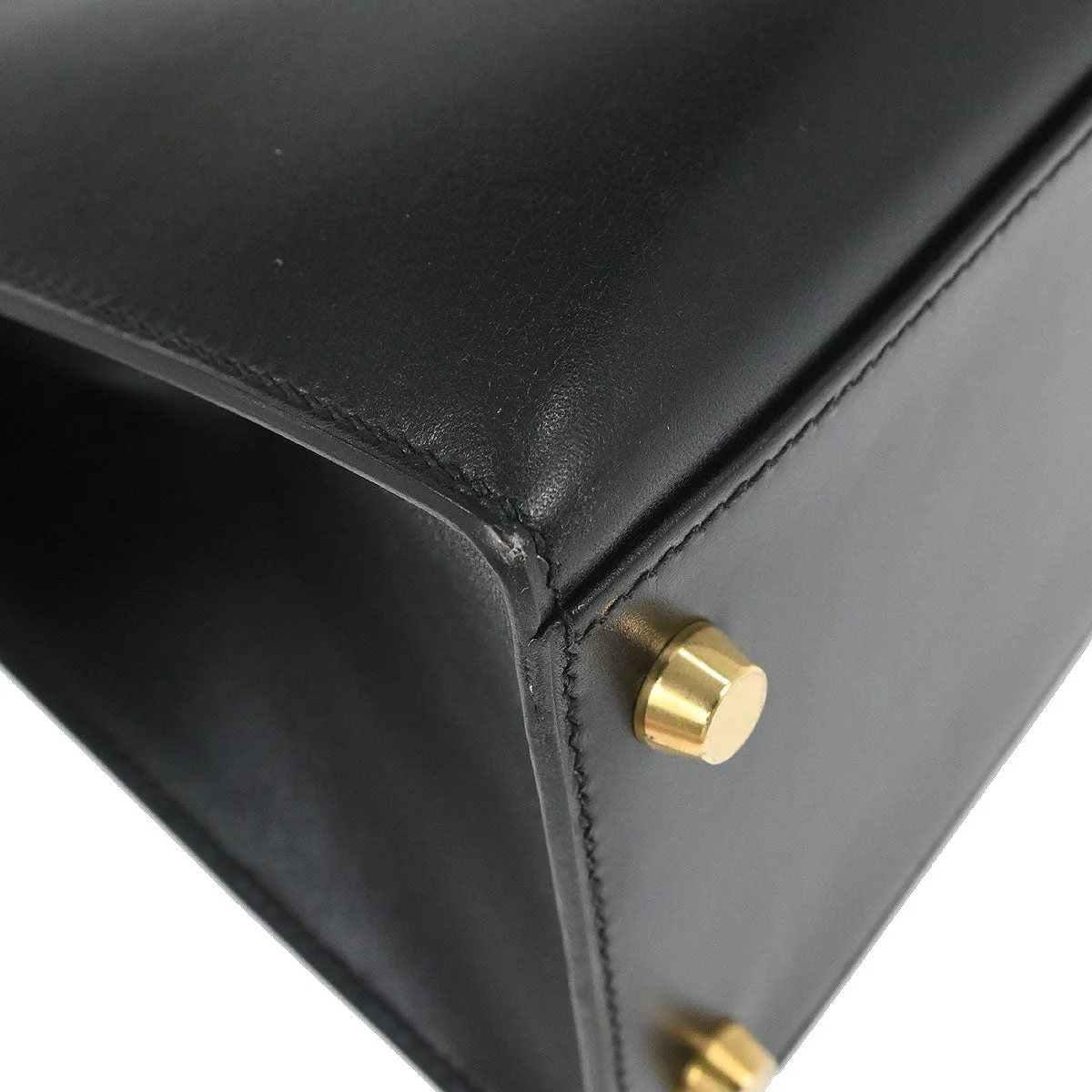Hermes Black Box Calf Kelly 32 Sellier 2way Shoulder Handbag - Image 3