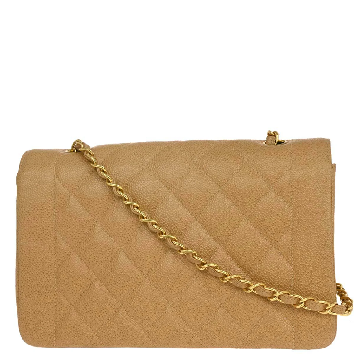 Chanel 1994-1996 Beige Caviar Medium Diana Shoulder Bag - Image 2