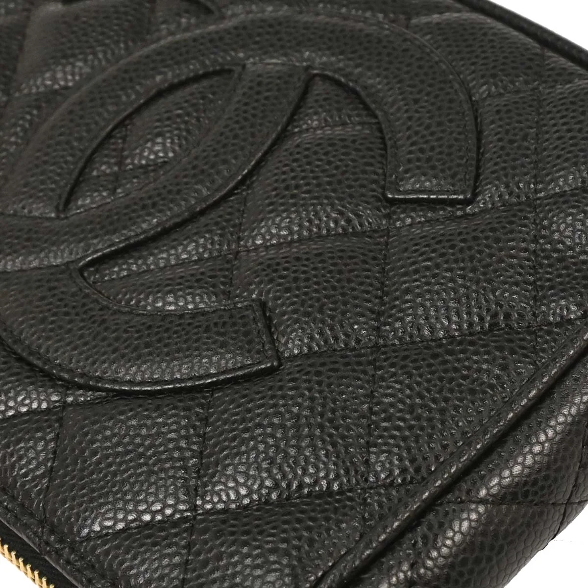 Chanel 2003-2004 Black Caviar Chain Handbag - Image 3