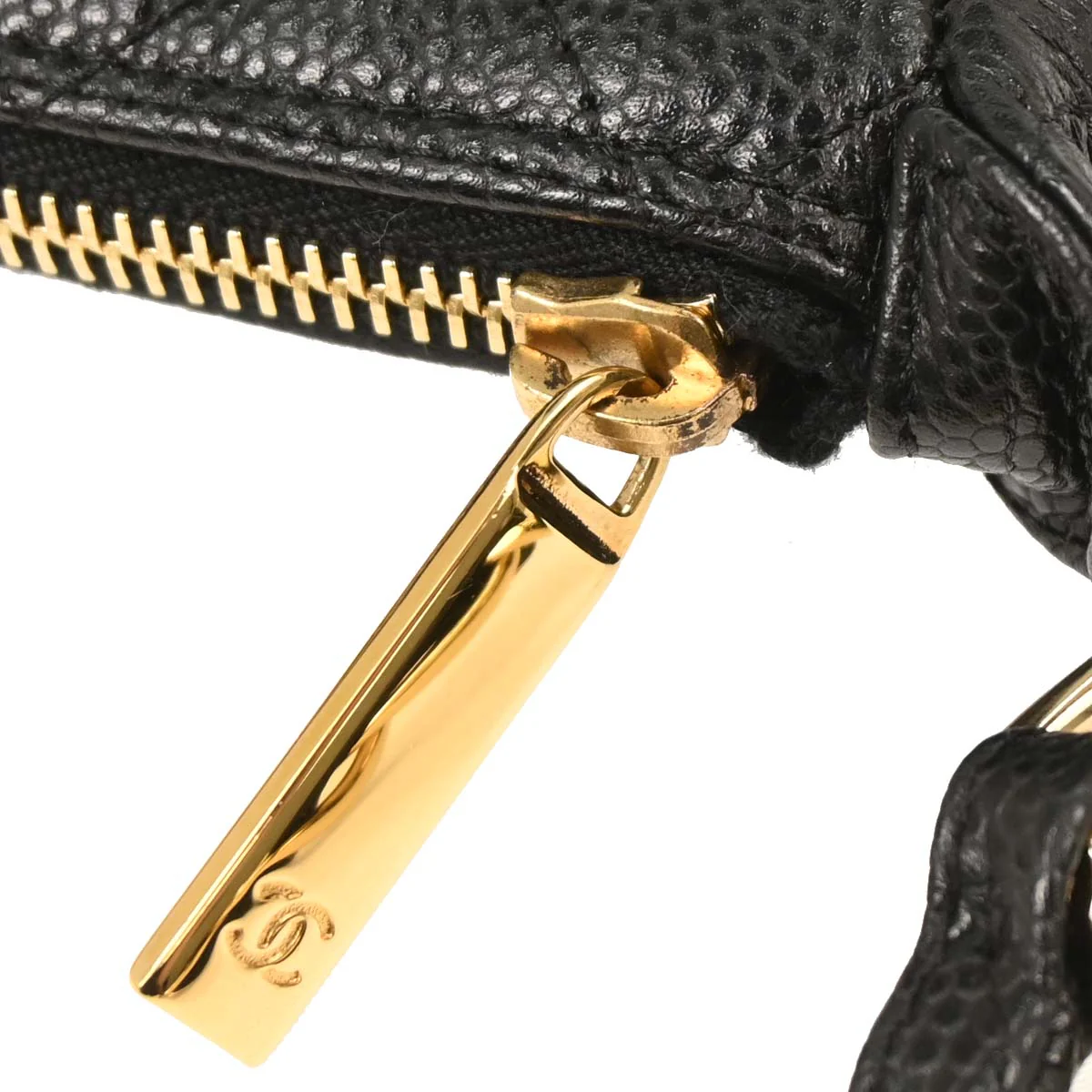 Chanel 2003-2004 Black Caviar Chain Handbag - Image 5