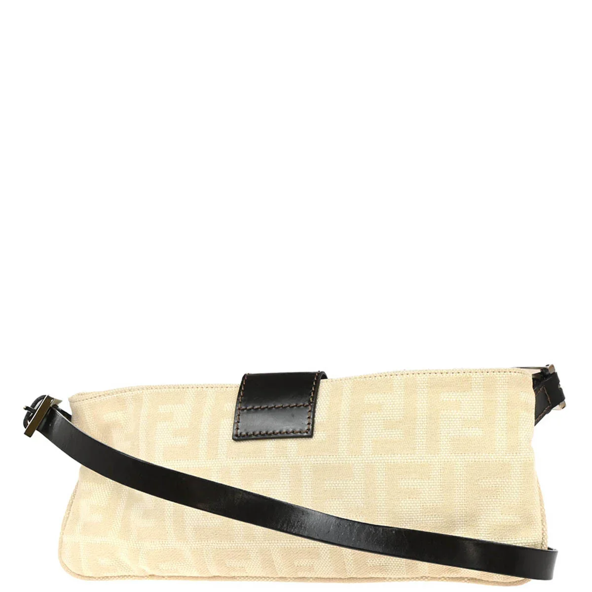Fendi 2000 Ivory Zucca Shoulder Bag - Image 2