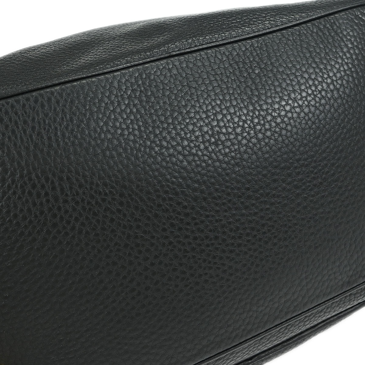 Loewe * 2011 Black Leather Ostrich May 36 2way Shoulder Handbag - Image 3