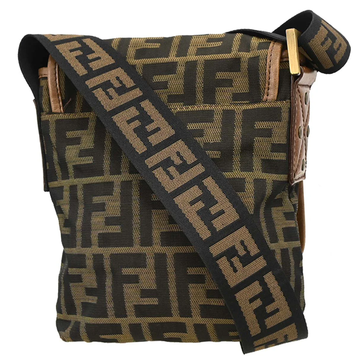 Fendi Brown Zucca Crossbody Bag - Image 2