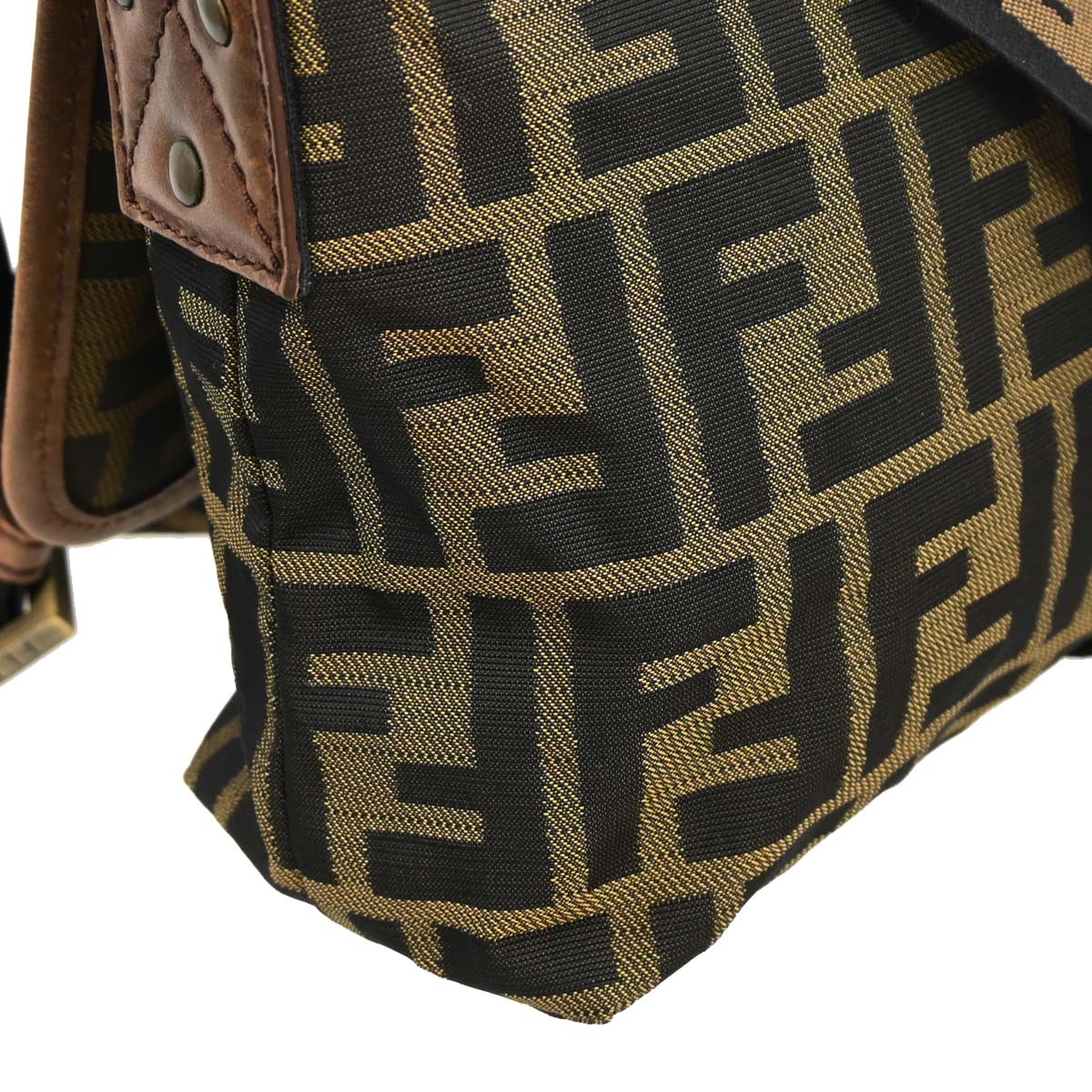 Fendi Brown Zucca Crossbody Bag - Image 3