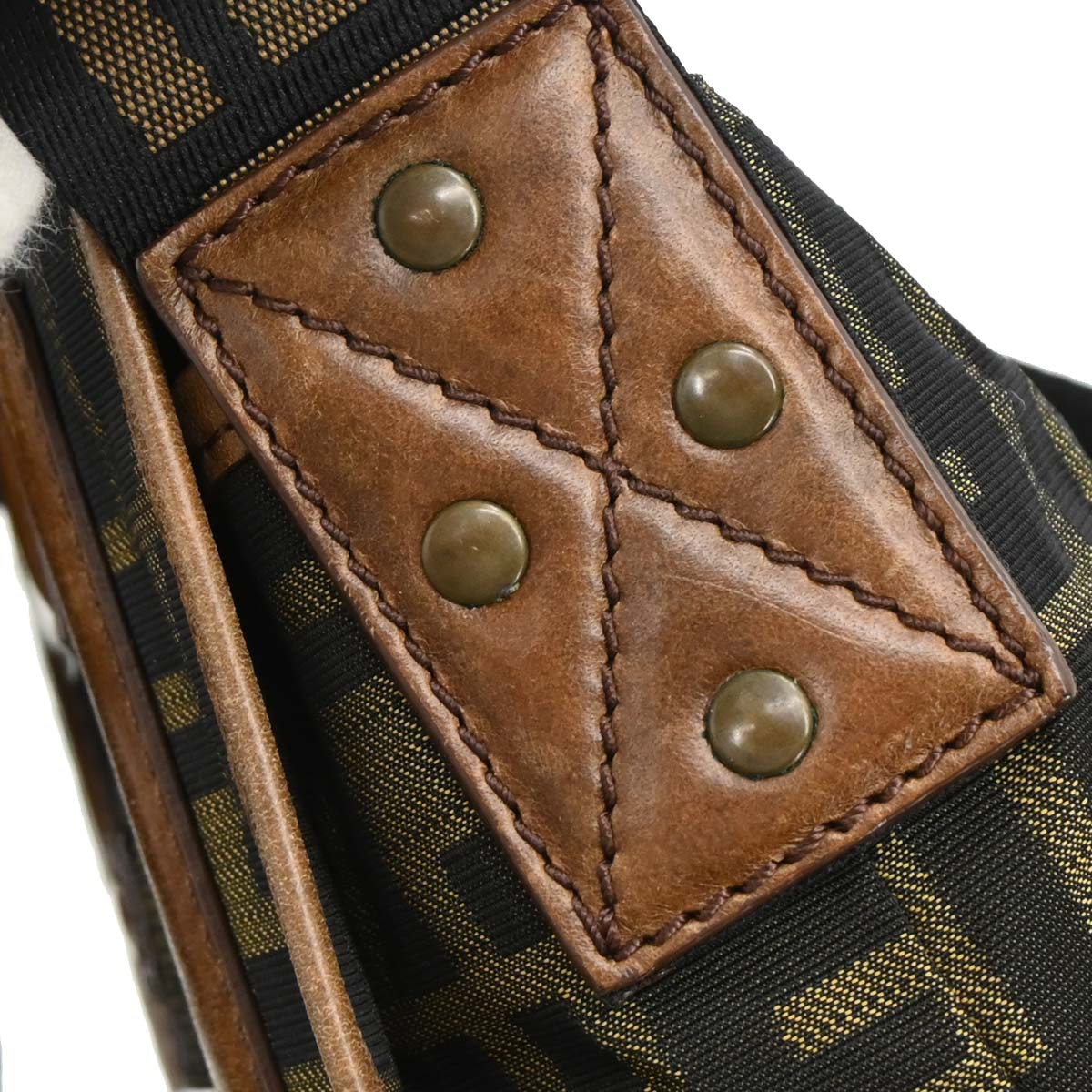 Fendi Brown Zucca Crossbody Bag - Image 4