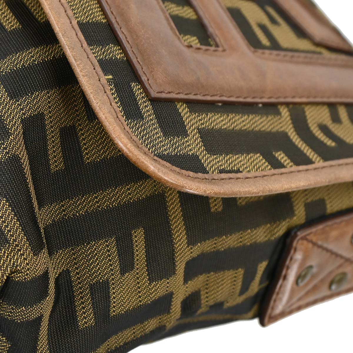 Fendi Brown Zucca Crossbody Bag - Image 6