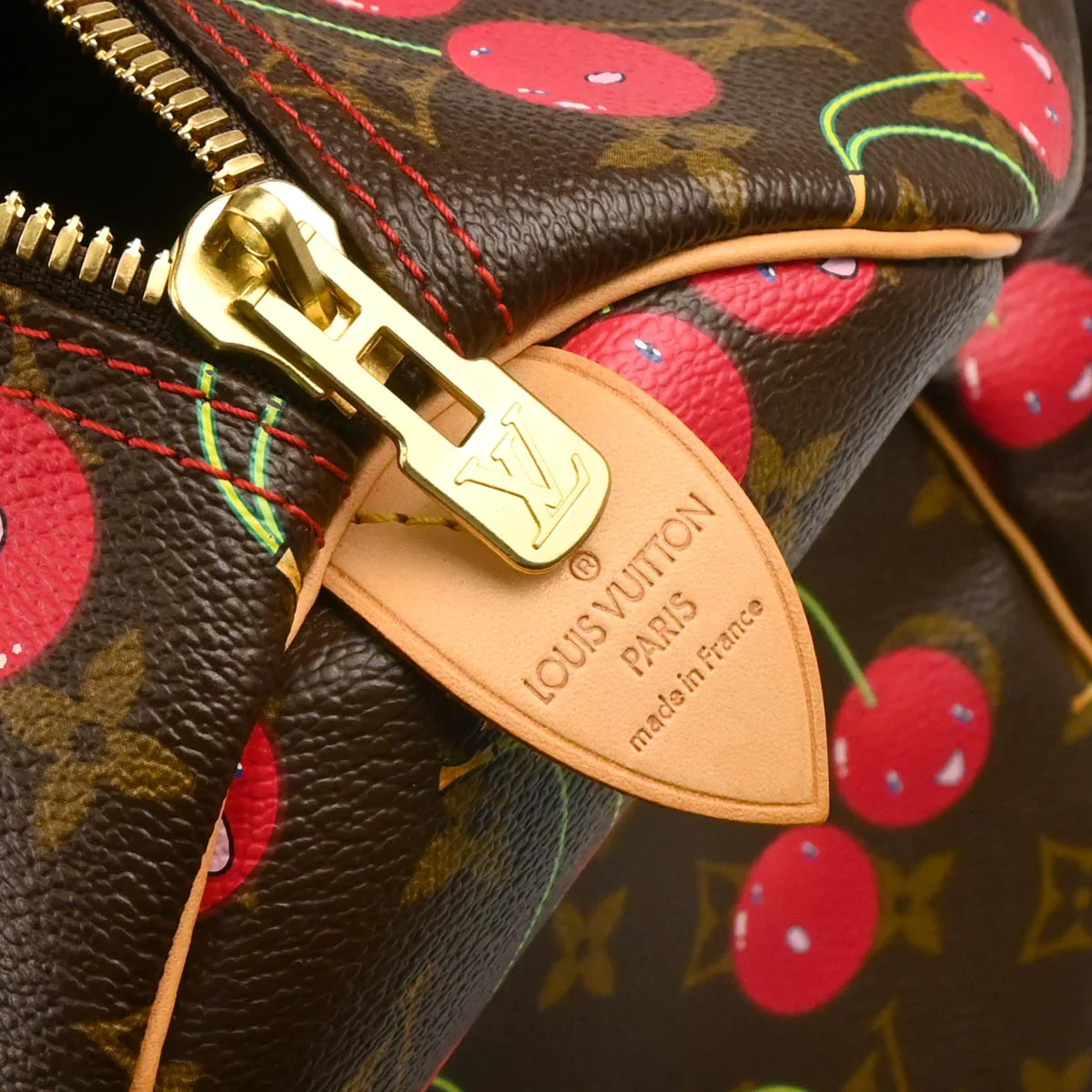 Louis Vuitton 2005 Monogram Cherry Keepall 45 M95011 - Image 8
