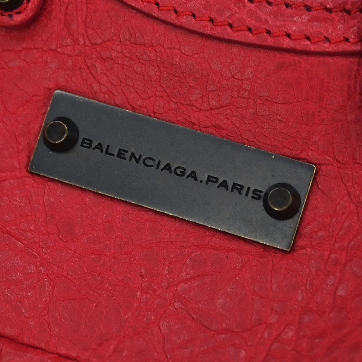 Balenciaga Red Bag Charm Coin Case Key Ring Small Good - Image 5