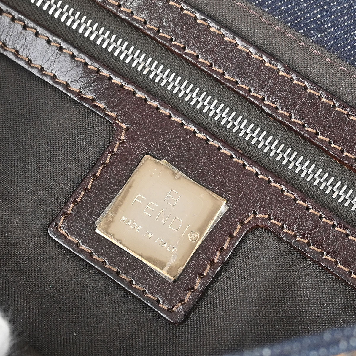 Fendi Navy Denim Handbag - Image 9