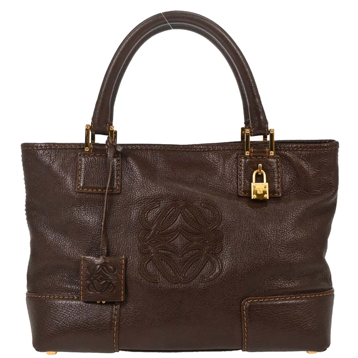 Loewe Brown Fusta 30 Tote Bag