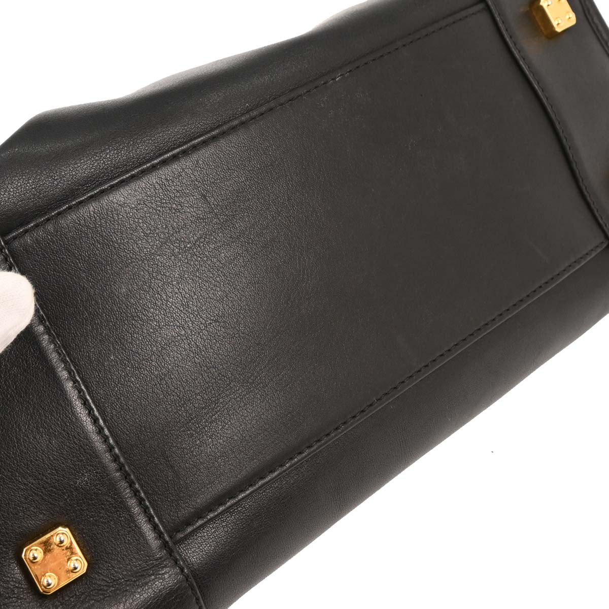 Loewe Black Leather Amazona 32 Handbag - Image 4