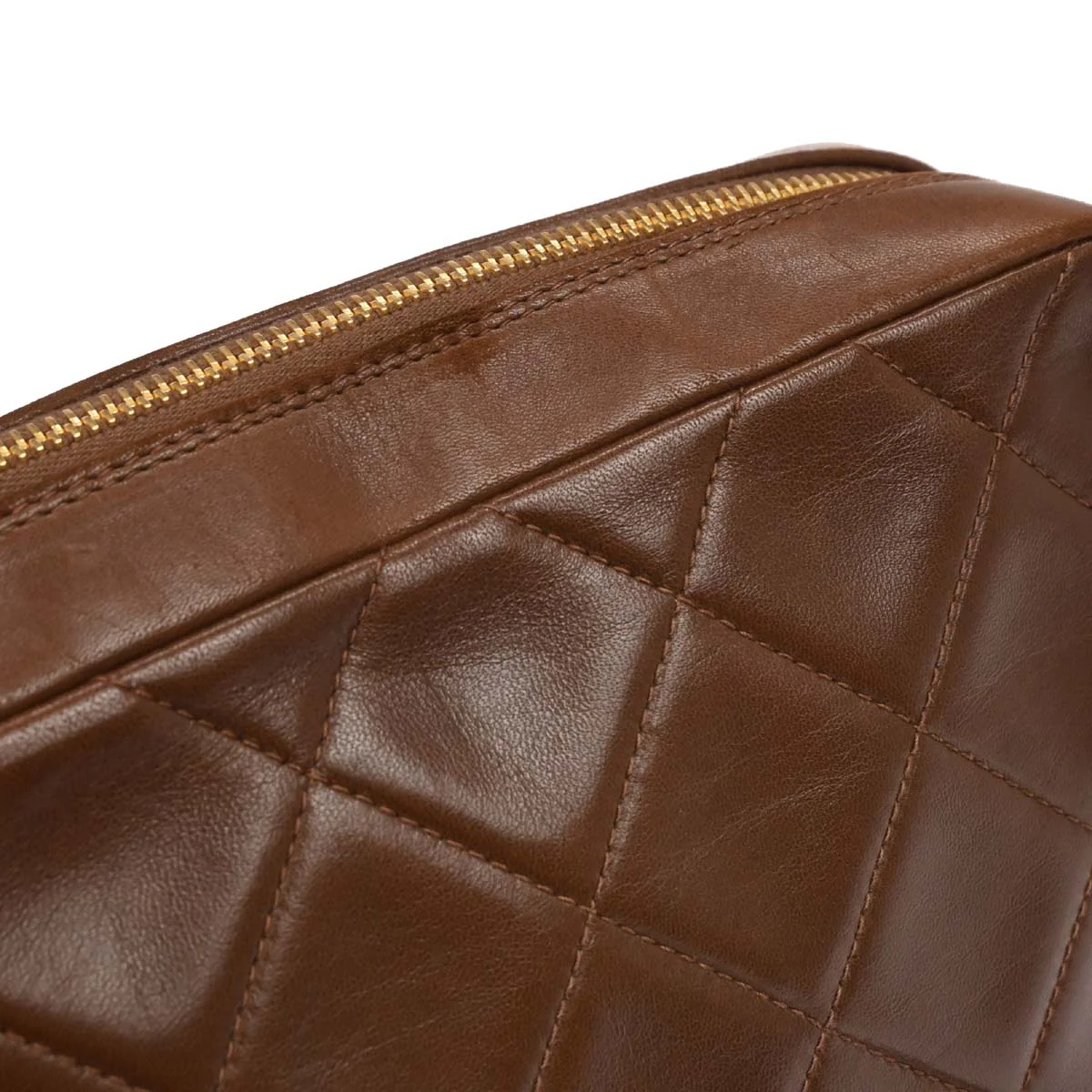 Chanel 1996-1997 Brown Lambskin Shoulder Bag - Image 3