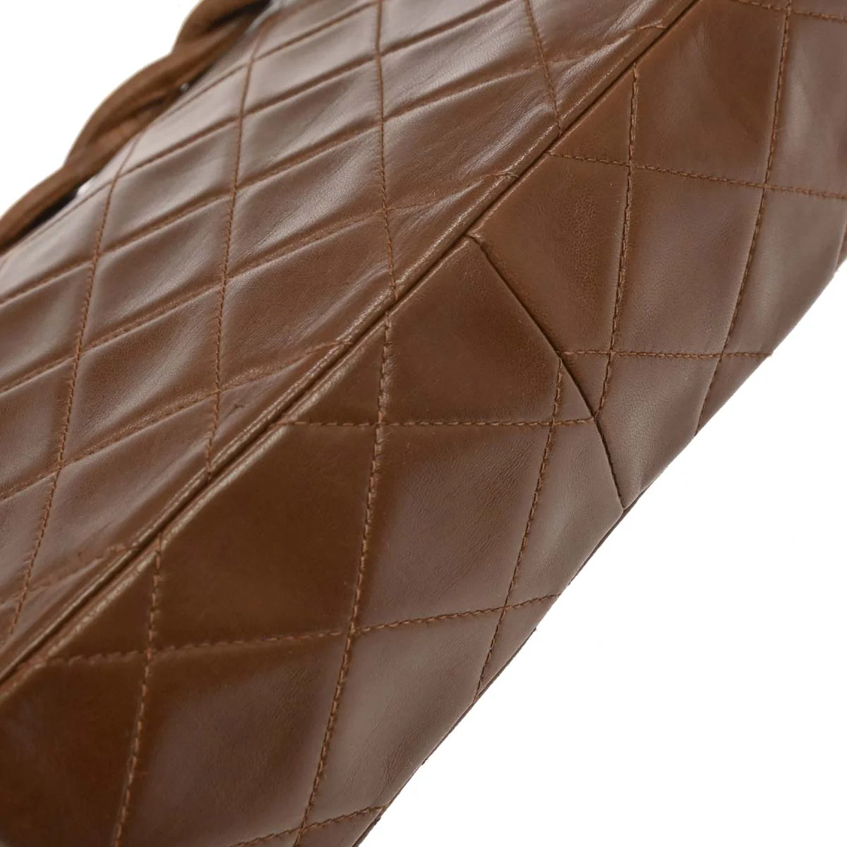 Chanel 1996-1997 Brown Lambskin Shoulder Bag - Image 5