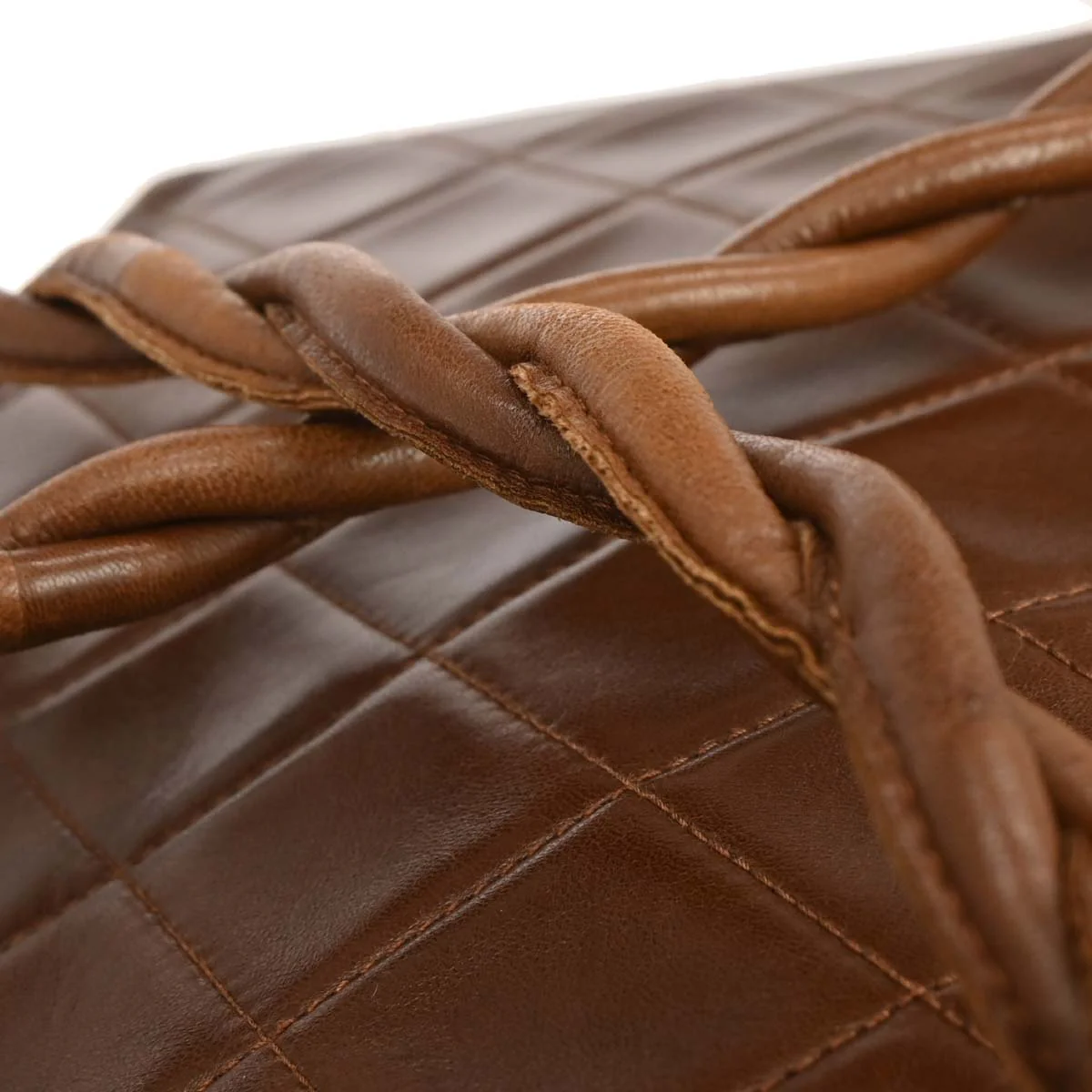 Chanel 1996-1997 Brown Lambskin Shoulder Bag - Image 7
