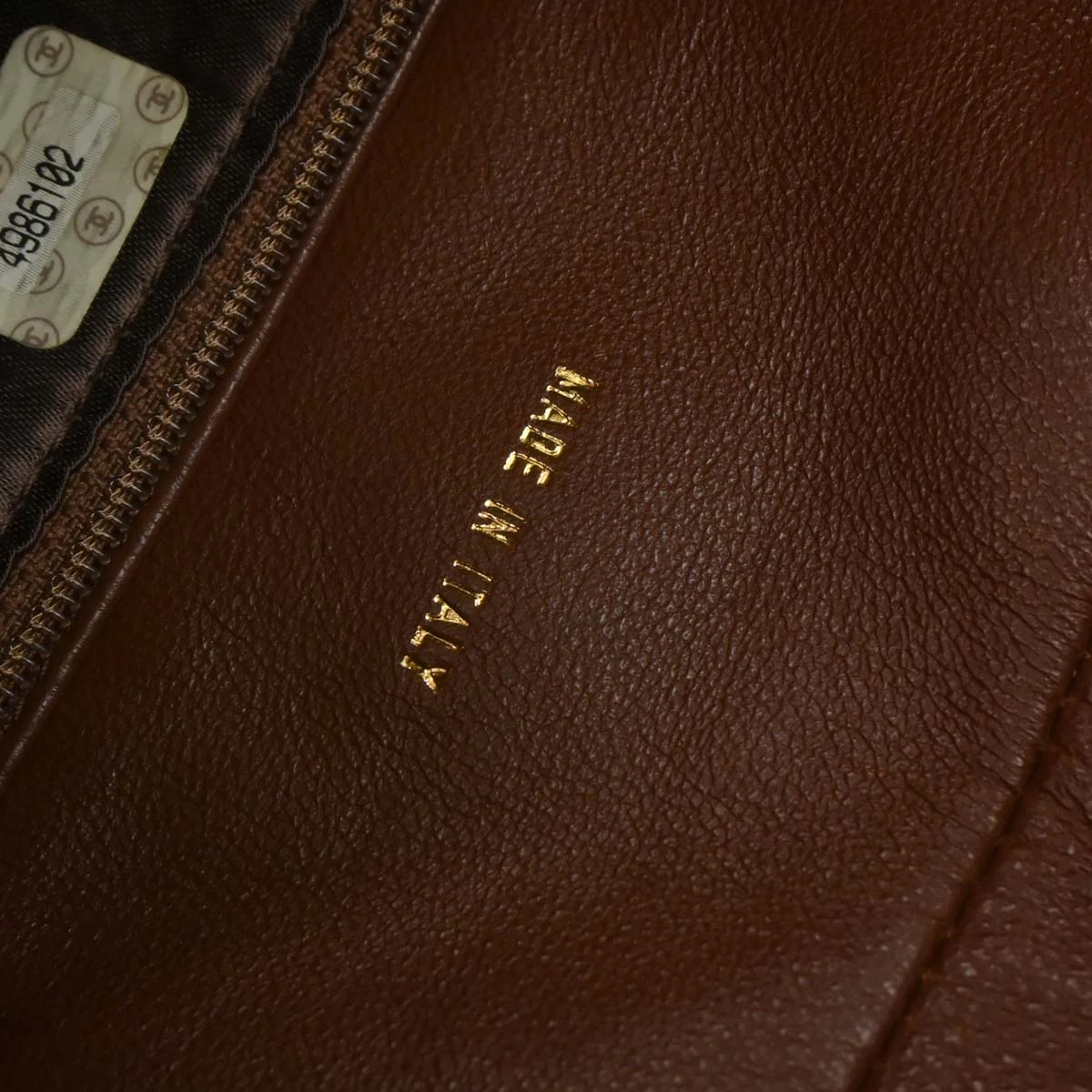 Chanel 1996-1997 Brown Lambskin Shoulder Bag - Image 9