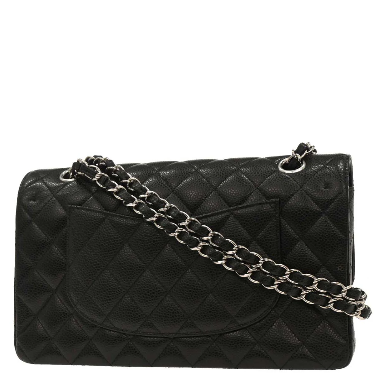 Chanel 2019 Black Caviar Medium Classic Double Flap Shoulder Bag - Image 2