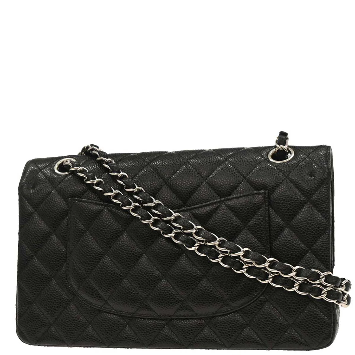 Chanel 2018 Black Caviar Medium Classic Double Flap Shoulder Bag - Image 2