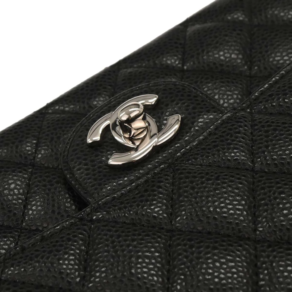 Chanel 2018 Black Caviar Medium Classic Double Flap Shoulder Bag - Image 5